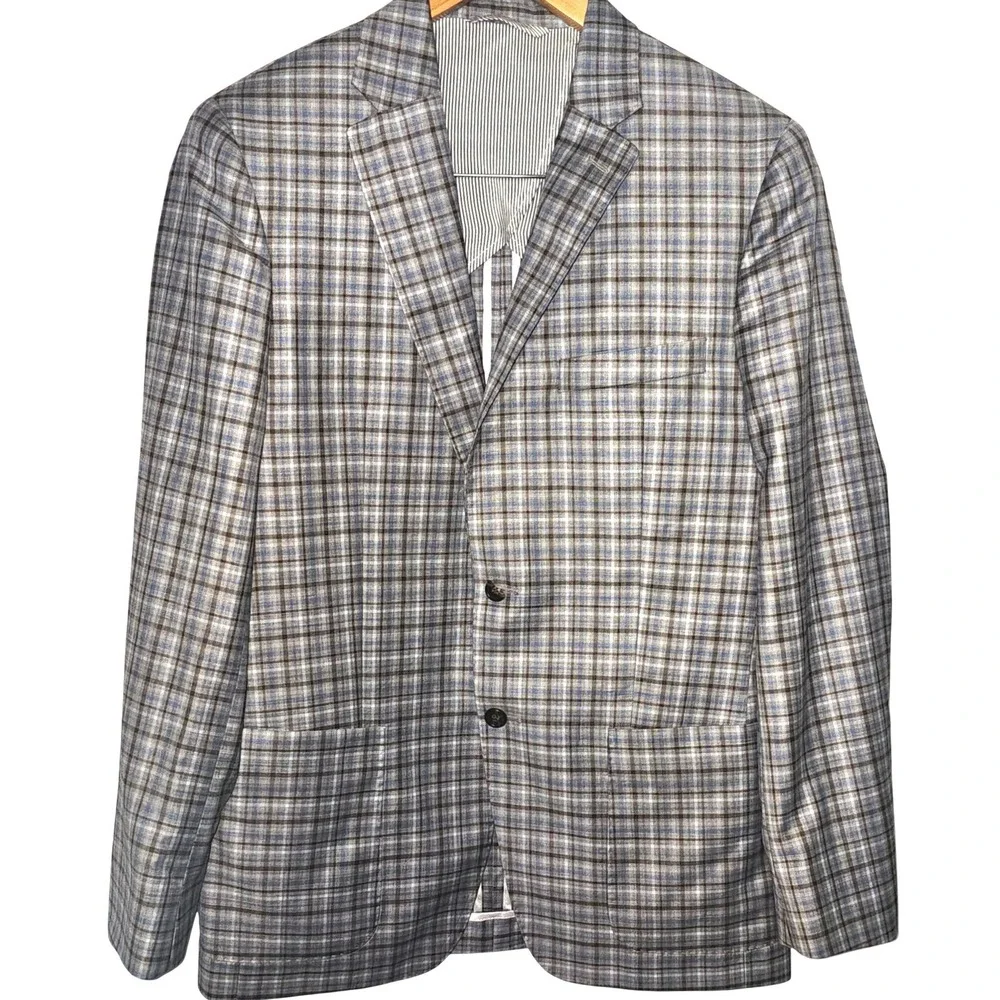 Todd Snyder Sutton Fit Reda Milano Super 130s Wool Plaid Blazer Sport Coat 40R